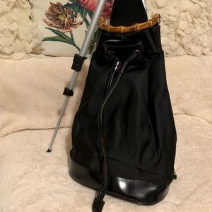 Gucci Bamboo top handle backpack/sling bag!